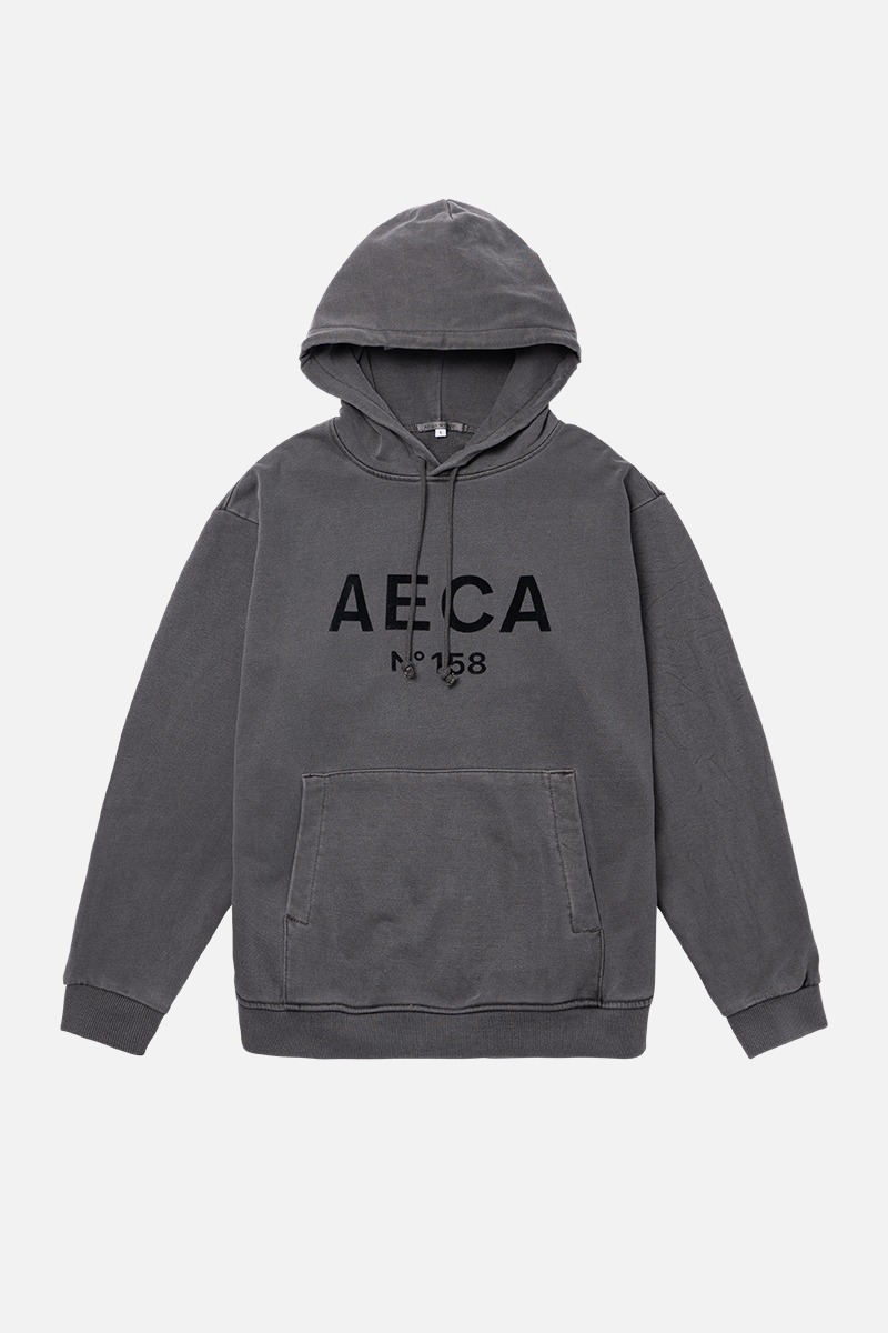BIG LOGO PULLOVER HOODIE-WASHED CHARCOAL